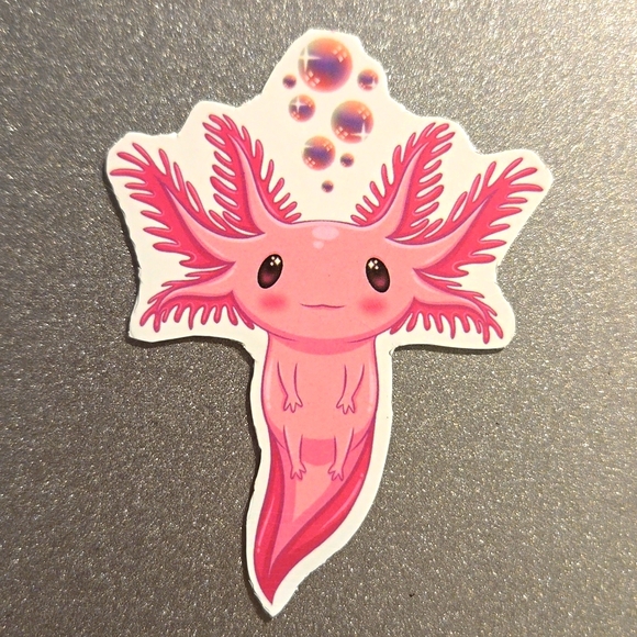 3/$10 Axolotl Kawaii Bubble Magnet Hand Made - Picture 1 of 3